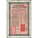 China: 1910 5% Tientsin-Pukow Railway Loan a group of 43 bonds for £100, issued by the Deutsch-