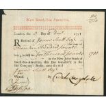 South Sea Company, New South Sea Annuities, inscribed stock receipt, 177[1], for the sale of £[2000]