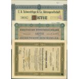 Mixed lot of 10 examples each of these 10 shares: Rheinische Hypothekenbank Mannheim 1928;