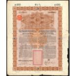 China: A small group of Chinese bonds comprising 1898 Gold Loan, £50, German issue, £100, English