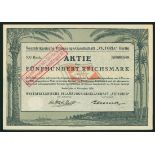 Mixed lot of Colonial certificates: 2 share certificates and 15 share warrants to bearer, without