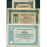 Mixed lot of 10 examples each of these 10 shares: Sohler-Werke Leopoldshall (Anhalt) 1926; H. Maihak