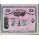 United States of America: Colorado; Vanderbilt Consolidated Mining Co. (CO), certificate for $10