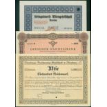 Mixed lot of 10 examples each of these 10 shares: Steingutwerke Breslau 1922; Oldenburger