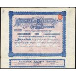 Egyptian Estates Ltd., bearer warrant for 5 deferred shares of 1 shilling, 190[5], two examples,