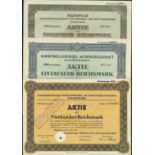 Mixed lot of 10 examples each of these 10 shares: Rabbethge & Giesecke Kleinwanzleben 1000 RM