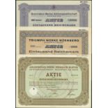 Mixed lot of Cycle and Motorcycle companies: 11 share certificates, without duplication, including