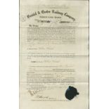 Bristol & Exeter Railway Co. a pair of debentures for £[1000], 18[49], no.1201BE and £[500], 18[59],