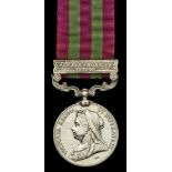 India General Service 1895-1902, V.R., one clasp, Punjab Frontier 1897-98 (Lieut. F.G. Newall.