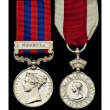 Pair: Sergeant J. Lockhart, 93rd Foot, Later 26th FootIndia General Service 1854-95, one clasp,