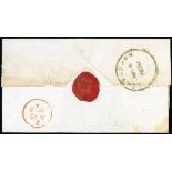 Great BritainPostal History1852 (14 April) entire to Dublin bearing 1841-53 1d. (cut into) with