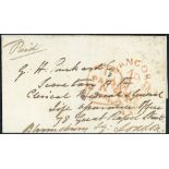 Great BritainPostal History1846 (1 July) entire letter to London with fine orange-red "bangor/1d/