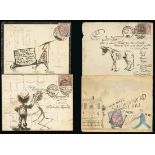 Great BritainMulready Caricatures and other Illustrated Envelopes1861-1911 collection of fifty