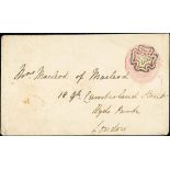 Great BritainPenny Pink Envelopes1844 (28 Feb.) 1d. envelope to London, cancelled by a superb strike