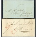 Great BritainPostal History1833 (12 Sept.) entire letter to Cardiff with, on reverse, pink undated