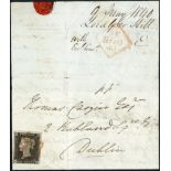 Great Britain1840 One Penny BlackPlate IaLH, small to huge margins, applied at the lower left corner