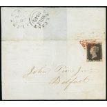 Great Britain1840 One Penny BlackPlate IbAI, intense black shade, part of sheet margin at top and