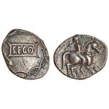 Celtic, Cantii, Sego, (c.5-15 AD), silver Unit, 1.33g, 'Guilloche' type, sego in central panel,