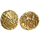 Celtic, Atrebates and Regni, uninscribed coinage, (c.60-20 BC), gold Quarter Stater, 1.28g, '