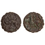 Celtic, Cantii, uninscribed coinage, (c.50-20 BC), bronze Unit, 1.45g, 'Sandwich Five Tails' type,