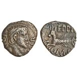 Celtic, Cantii, Eppillus and Verica, (c.10-20 AD), silver Unit, 1.24g, 'Capricorn' type, bust right,