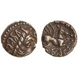 Celtic, Cantii, Dubnovellaunus, (c.25 BC-AD 5), silver Unit, 1.16g, 'Rochester Pegasus' type,