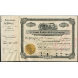 California Southern Railroad Company (CA), $100 shares, 19[16], #29, ornate border, steam train