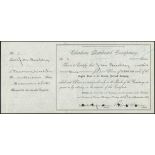 Clealum Railroad Company (Washington Territory), $100 share, 18[87], #3, black, embossed seal,