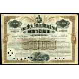 New York, Susquehanna and Western Railroad (NJ, PA), $5,000 Terminal First Mortgage Bond, brown