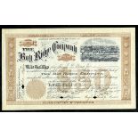 Bay Ridge Company, (MD), Annapolis, $50 shares, 1884, No. 184, brown frame and underprint, steamboat