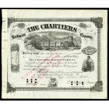 Chartiers Railway Company, (PA), $50 shares, Philadelphia 18[72], No. 698, passenger train,