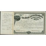 New Mexico and Southern Pacific Railroad Company (NM), $100 shares, Clifton 18[80], #55, lovely