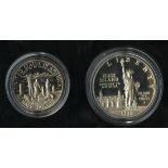 Modern Commemoratives. 1-2) 1988 Olympic Proof Dollars(2). 3)1986 2-pc. Statue of Liberty Proof
