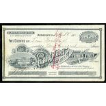 Claremont University and Ferries Street Railroad Company, Berkeley, $100 shares, 1891, No. 8,