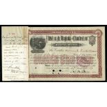 Pittsburgh, Virginia, and Charleston Railway Company, (PA), $50 shares, 1890, No. 530, issued to and
