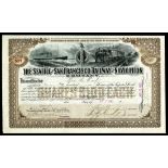 Seattle and San Francisco Railway and Navigation Company (WA), $100 shares, 1903, No. 507,