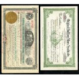 Bullfrog Certificate Duo. [2], Original Bullfrog Mines Syndicate (AZ), $1 shares, 1905, No. 6055,