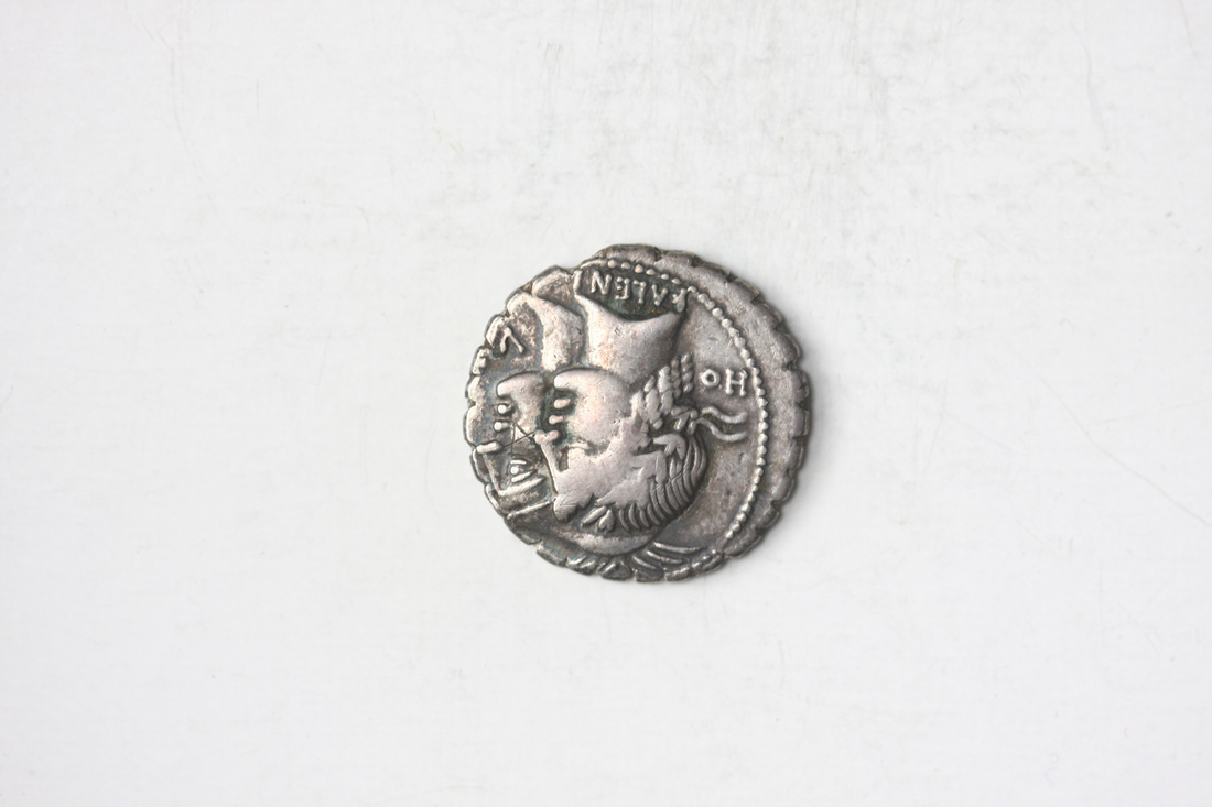 Roman Republic. Q. Fufius Calerus and Mucius Cordus. AR Denarius Serratus, 70 BC. 2.4 gms. Conjoined