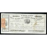 El Dorado Excelsior Gold, Silver, and Copper Mining Company, (CA), Folsom, $100 shares, 1863, No.