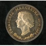 Denmark. Frederik IX (1947-1972). Ministereks 2 Kroner, 1958. Princess Margethe's 18th Birthday.