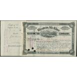 Western Air Line Construction Co. (IA), $1000 shares, 188[1], #87, signed by Francis M. Drake as