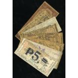 Philippines. Small group of better WWII Emergency & Guerrilla currency. Samar. Municipal and U.S.