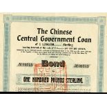 1913 Chinese Central Government 6% ‘Austrian’ Loan,  £100 bond dated September 1913, no. 09745,