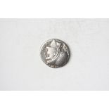 Roman Republic. Q. Lutatius Cerco. AR Denarius, 109-108 BC. 3.83 gms. Helmeted head of Roma r., rev.