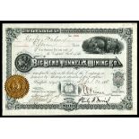 Big Bend Tunnel and Mining Company (CA), Butte County, $100 shares, 1888, No. 4626, great graphics