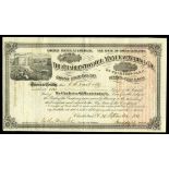 Charleston Oil Manufacturing Company (SC), $500 shares, 1881, No. 7, field hands pick cotton,
