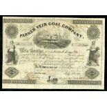 Parker Vein Coal Company (MD), $100 shares, 1853, No. 1059, auxiliary sailing ship, Liberty and