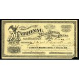 National Prospecting and Mining Company (CA), San Francisco, $100 shares, 1877, No. 450, eagle and