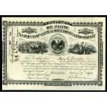 Atlantic & Gulf Coast Canal & Okeechobee Land Company (FL), $10 shares, 1893, No. A1222, eagle