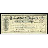 Consolidated Virginia Mining Company, (CA), $100 shares, 1877, No. 36765, "54.000.000" near the left